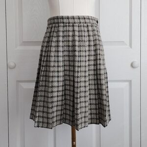 ♡ Vintage Checkered Pleated Skirt ♡